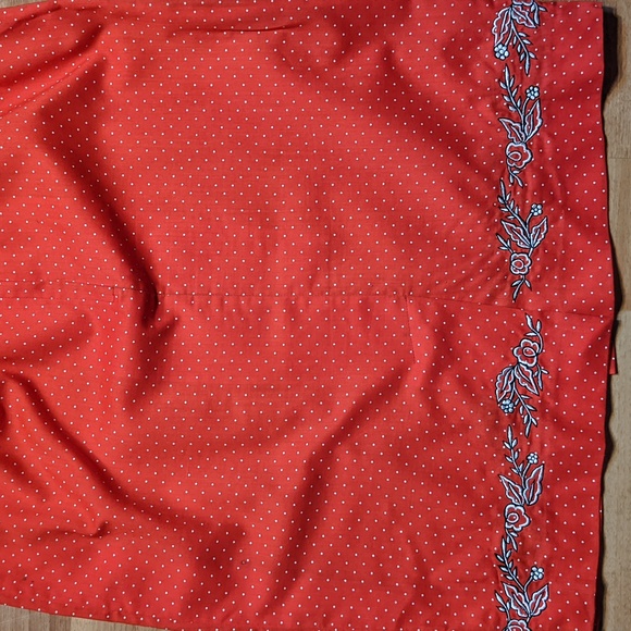 Vintage red with white polka dot handmade skirt - Picture 6 of 10